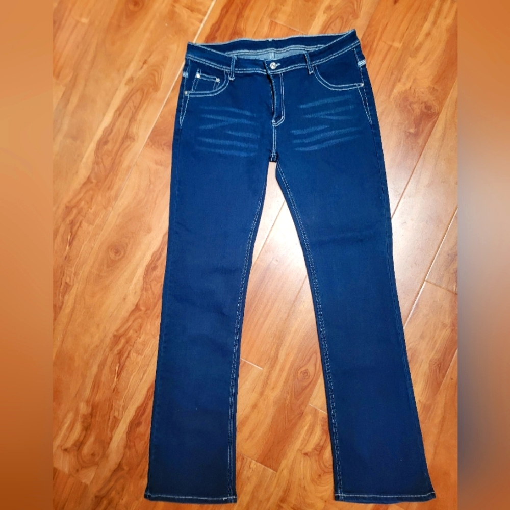 Dark blue jeans
